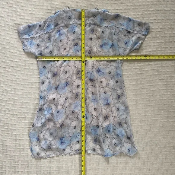 Anthropologie sheer pastel sequin tunic. - Picture 8 of 12